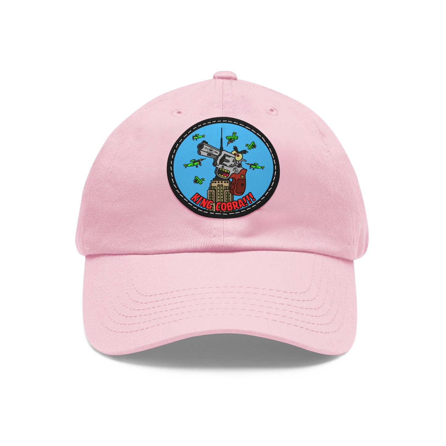 King Cobra!!! Dad Hat with Leather Patch (Round)
