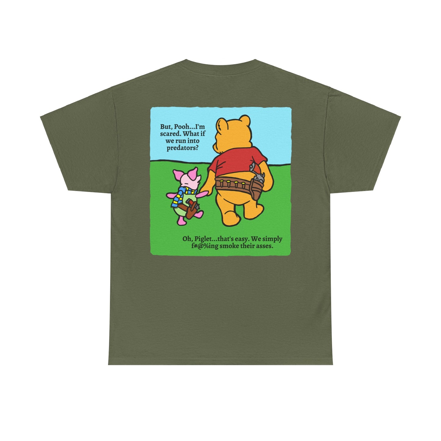 Pew & Piglet! (backside print) Unisex Heavy Cotton Tee