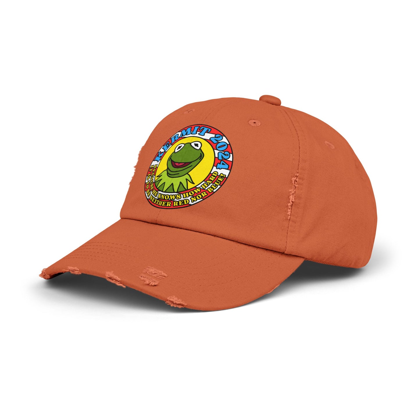 Kermit 2024! Unisex Distressed Cap