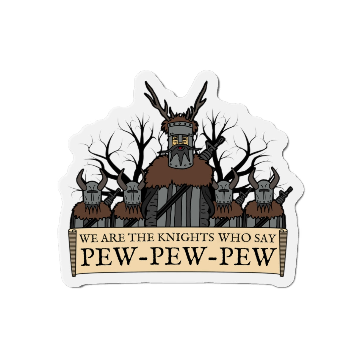 Knights of Pew Die-Cut Magnet