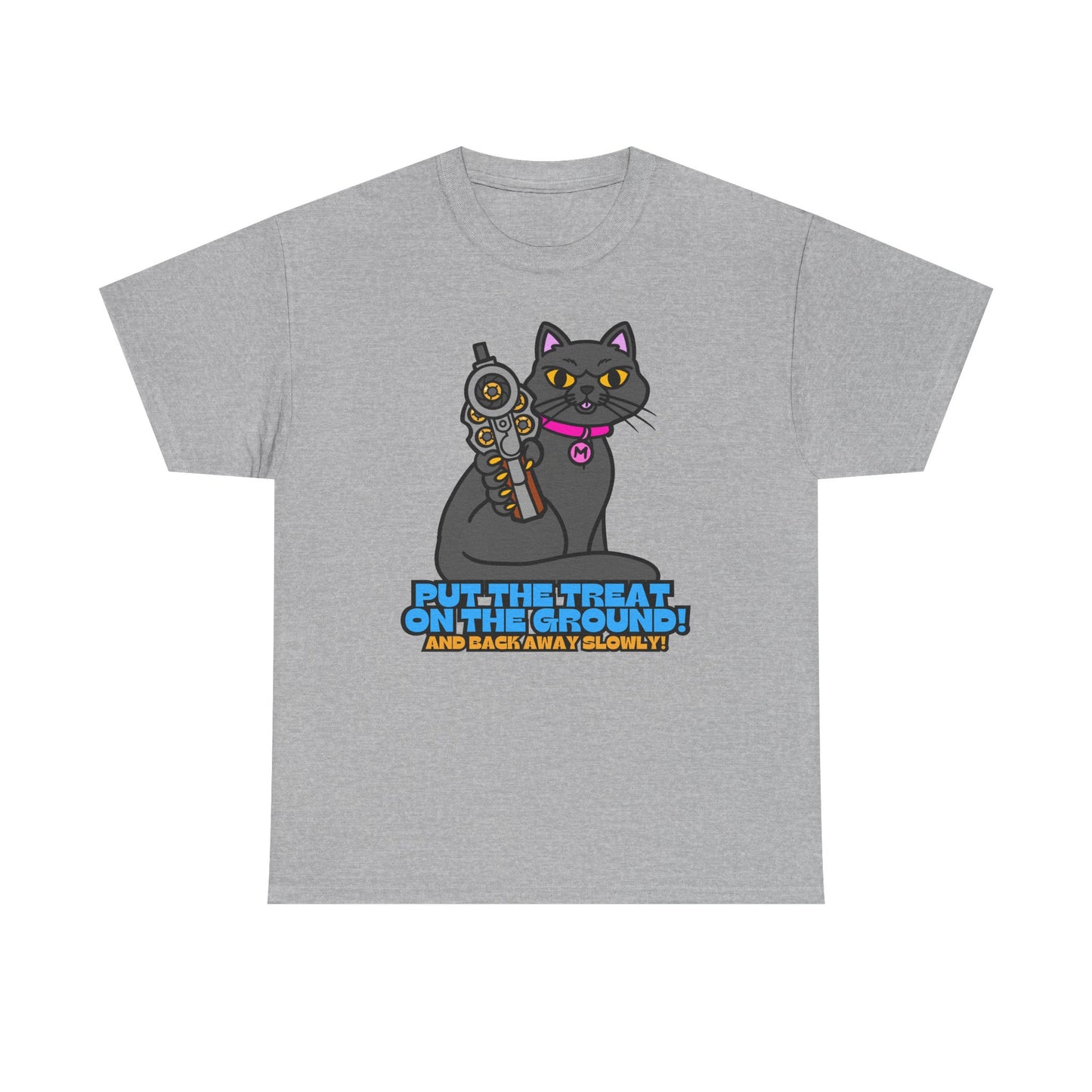 Playful Cat Graphic Tee - Cat Treat! Unisex Heavy Cotton Tee