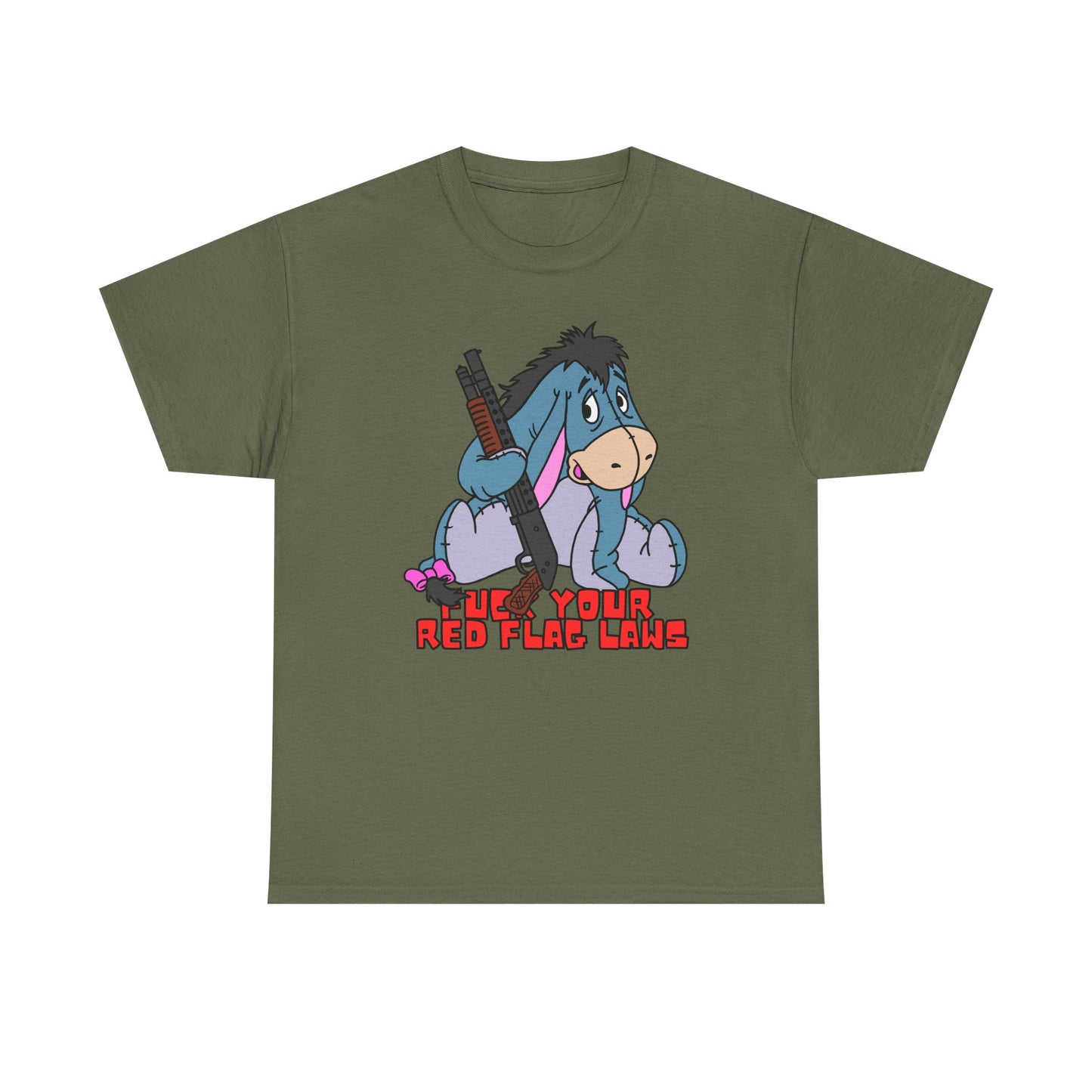 Eeyore Red Flag Laws! Unisex Heavy Cotton Tee - Fun and Unique Graphic Shirt