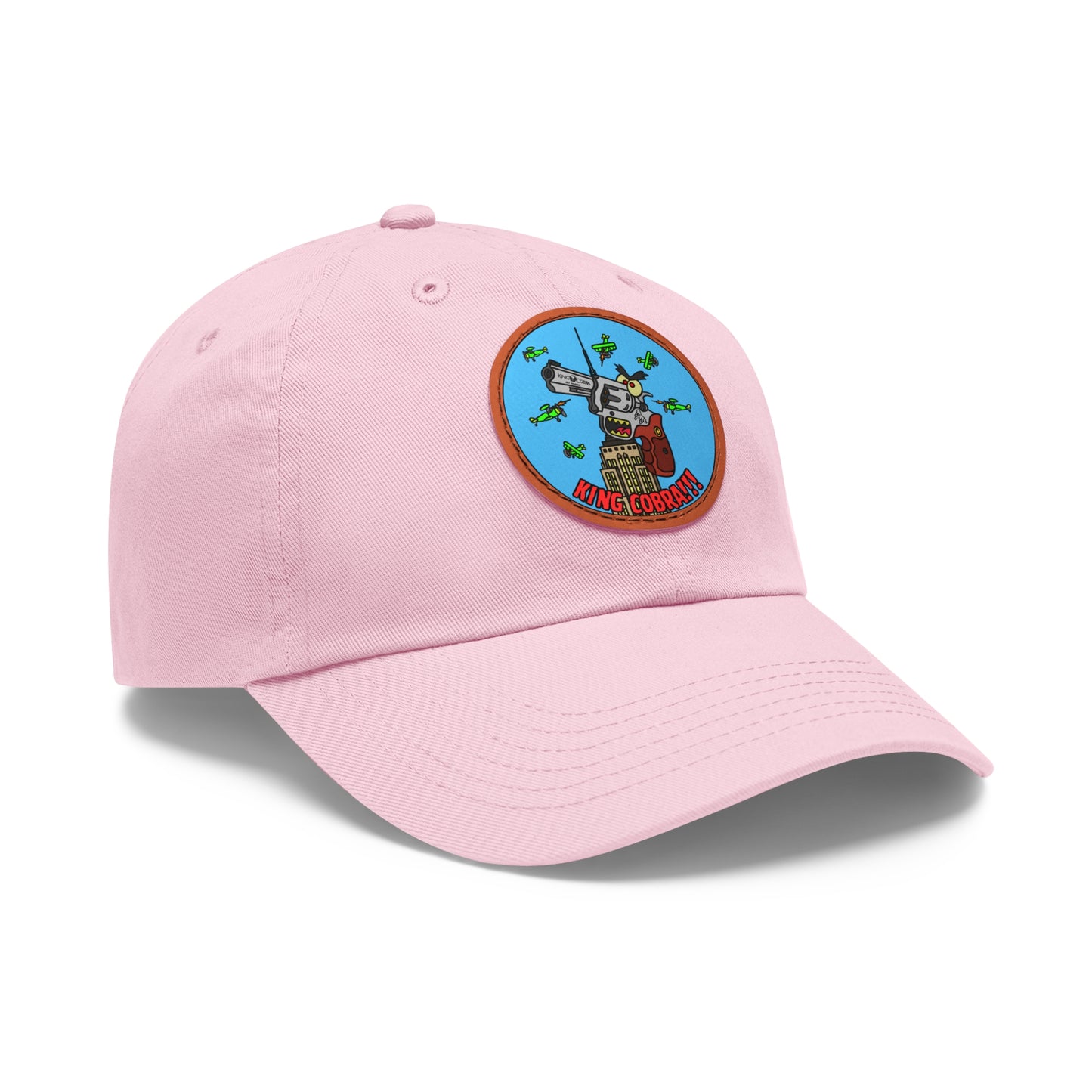 King Cobra!!! Dad Hat with Leather Patch (Round)