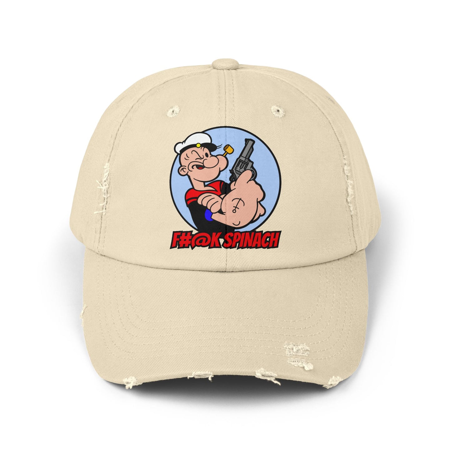 F#@k Spinach! Unisex Distressed Cap