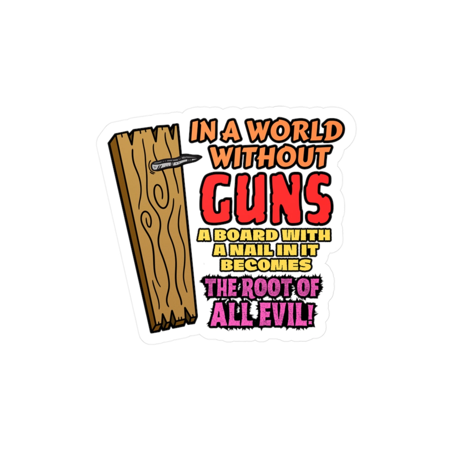 Root of All Evil! Kiss-Cut Vinyl Decals