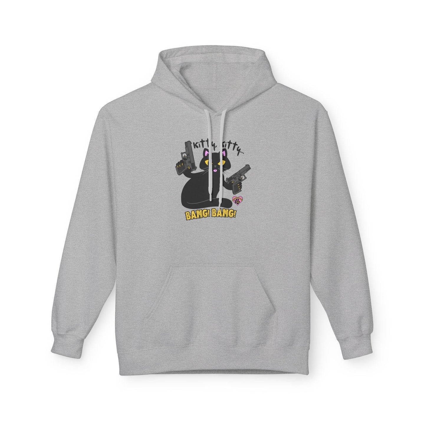 Kitty, Kitty, Bang, Bang! Unisex Midweight Softstyle Fleece Hoodie