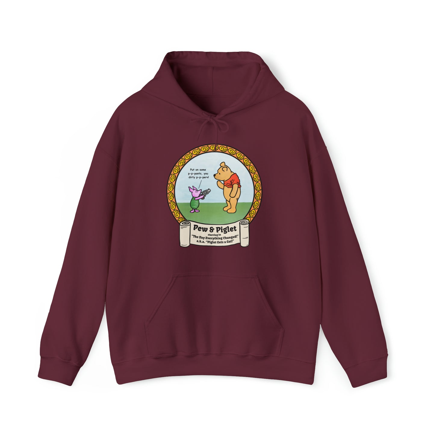 Piglet Gets a Gat! Unisex Heavy Blend™ Hooded Sweatshirt