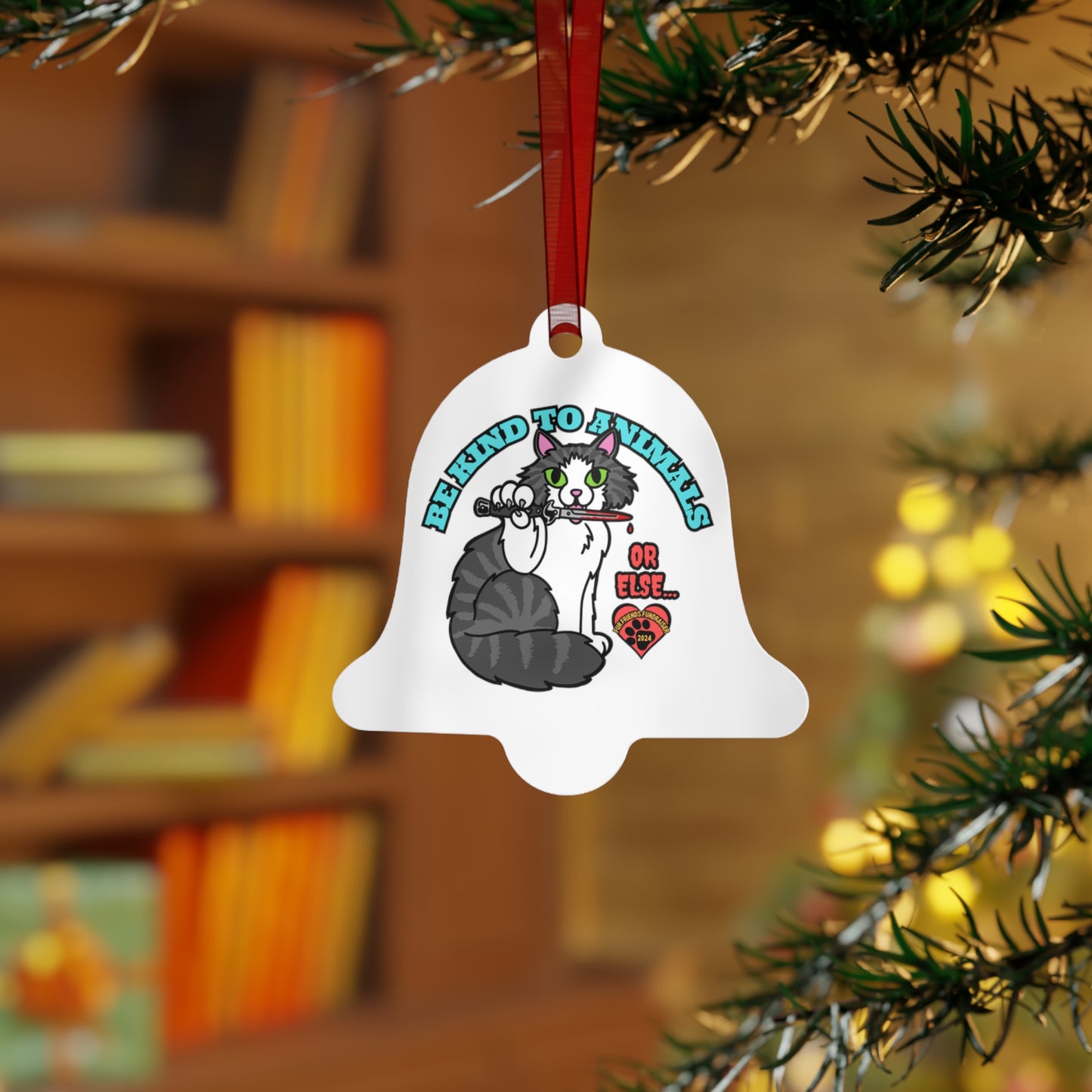 Be Kind...or Else! (FFF) Metal Ornaments