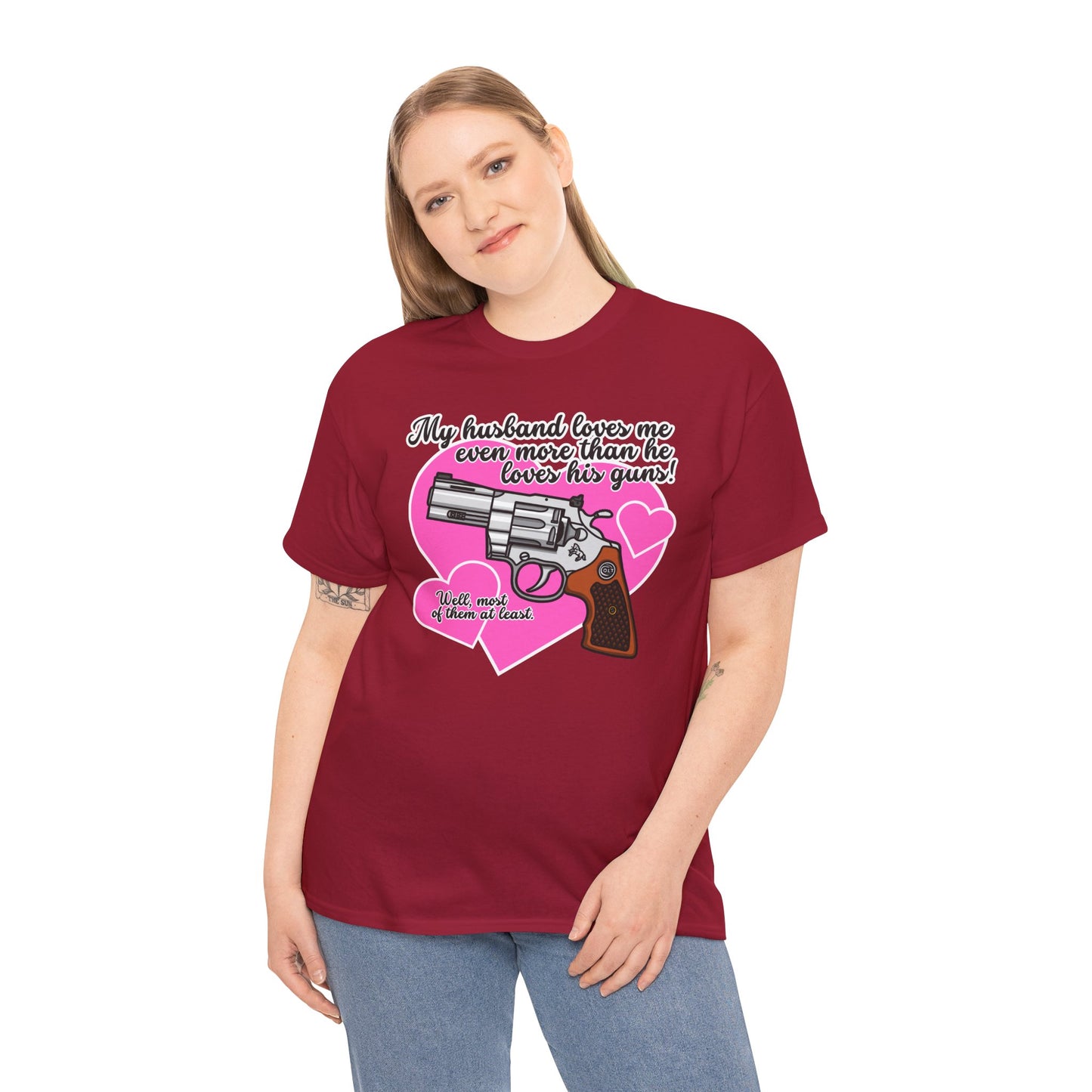 My Husband Loves Me...! Unisex Heavy Cotton Tee