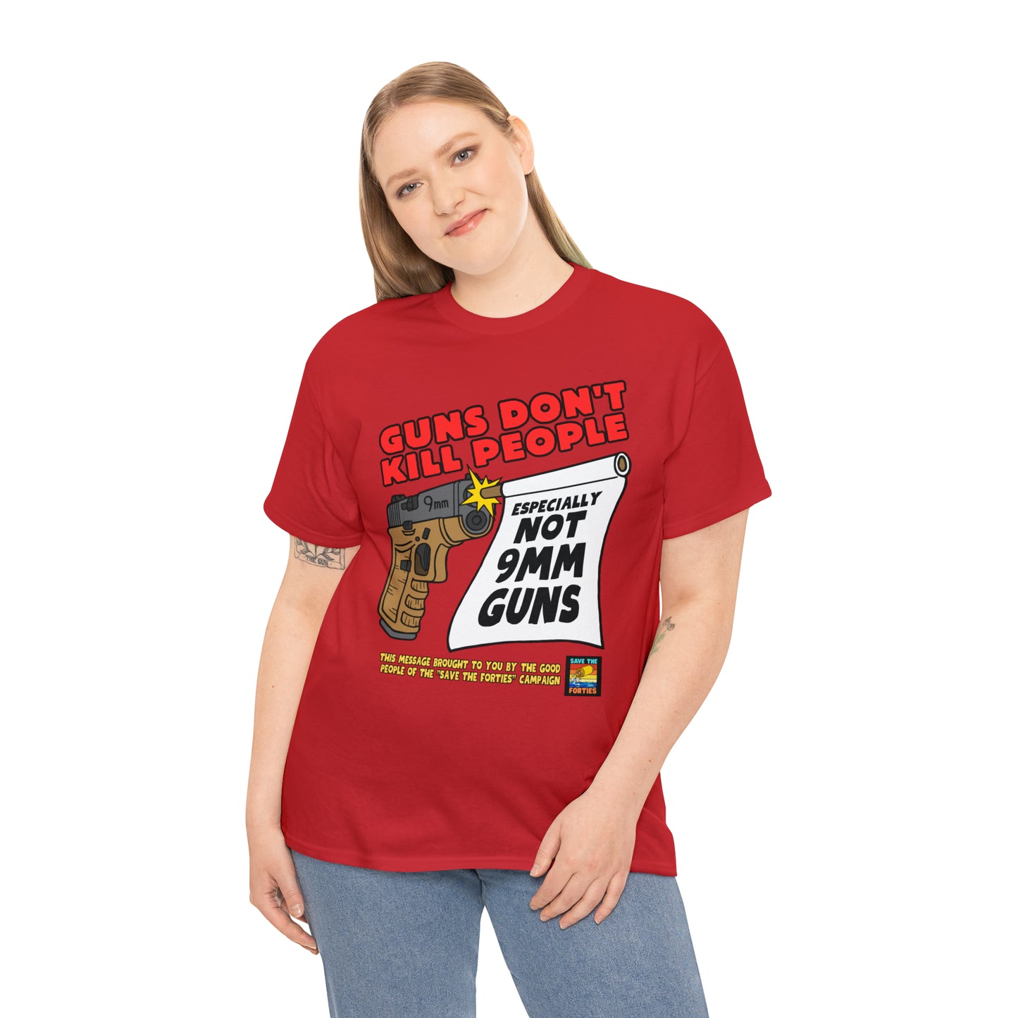 Guns Don't Kill Unisex Heavy Cotton Tee