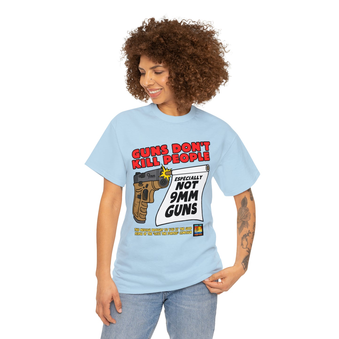 Guns Don't Kill Unisex Heavy Cotton Tee