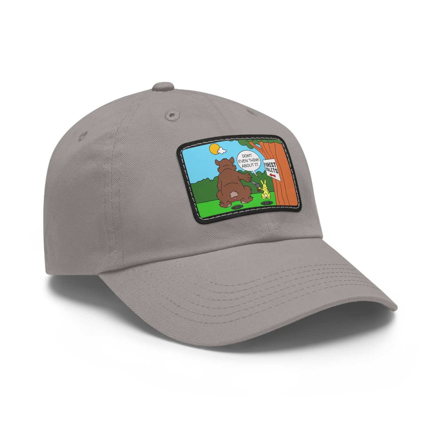 Bear & Rabbit Business! Dad Hat with Leather Patch (Rectangle)