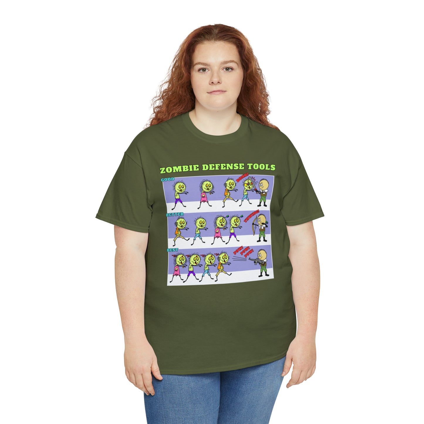 Zombie Defense Tools Unisex Heavy Cotton Tee