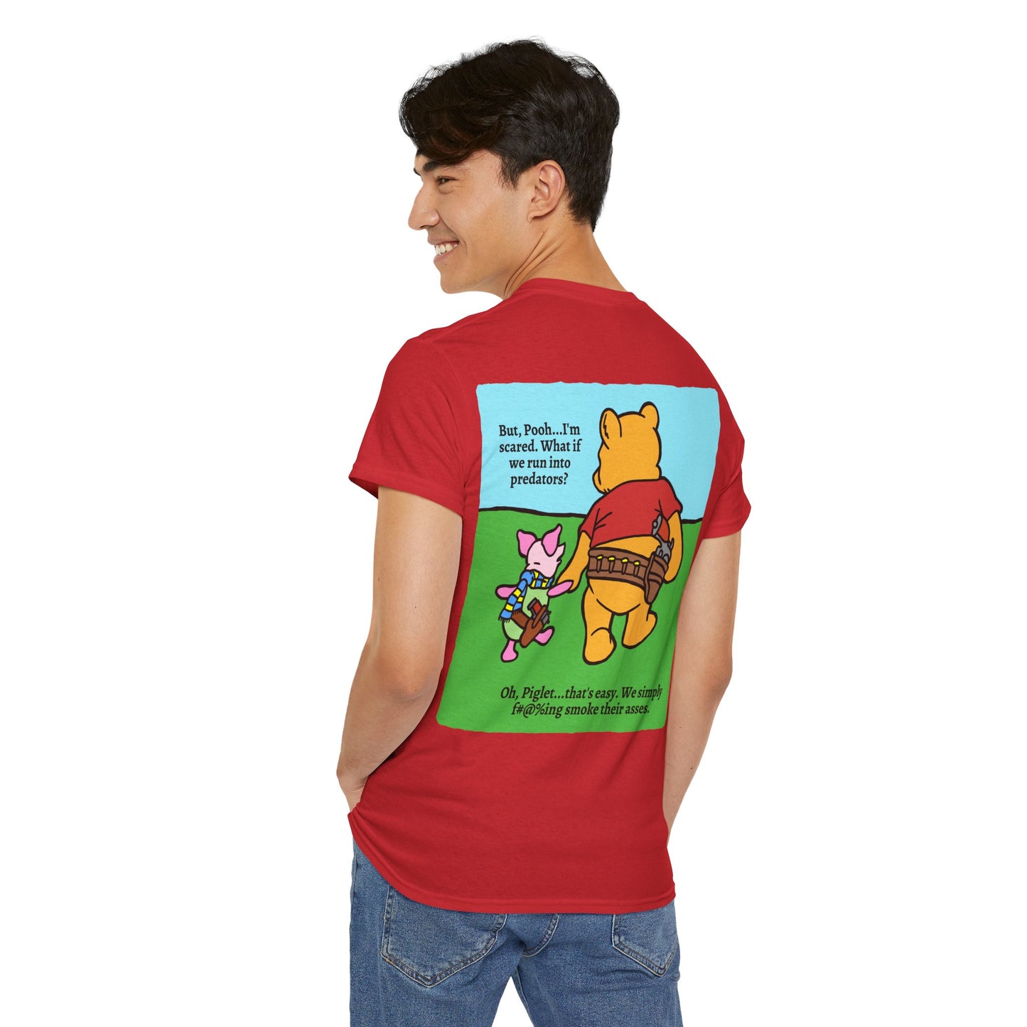 Pew & Piglet! (backside print) Unisex Heavy Cotton Tee