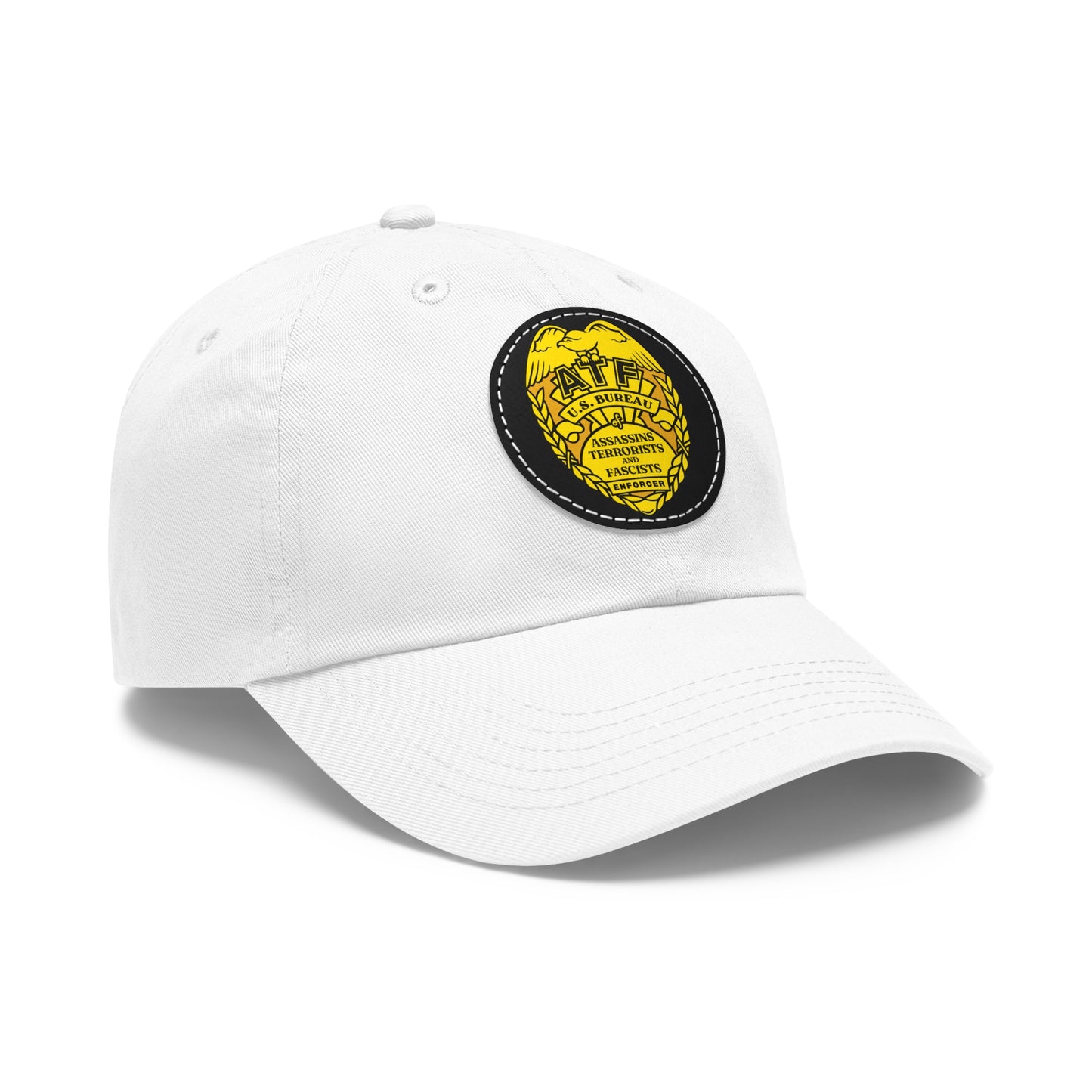 ATF! Dad Hat with Leather Patch (Round)