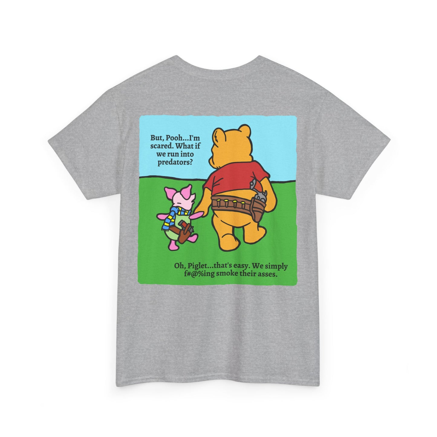 Pew & Piglet! (backside print) Unisex Heavy Cotton Tee