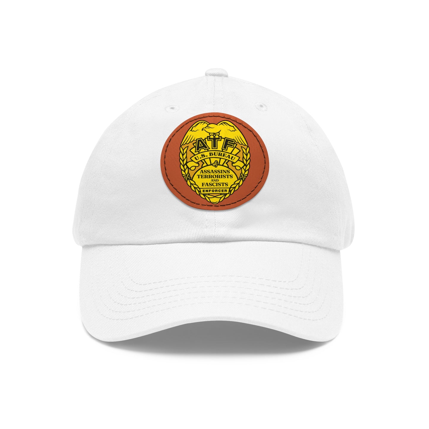 ATF! Dad Hat with Leather Patch (Round)