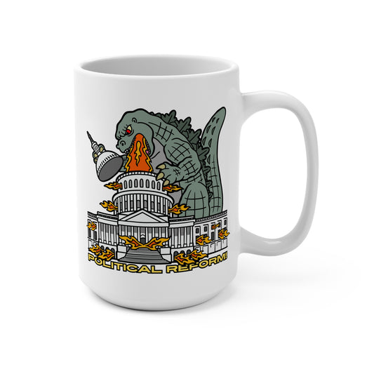 Godzilla - Political Reform! 15oz. mug