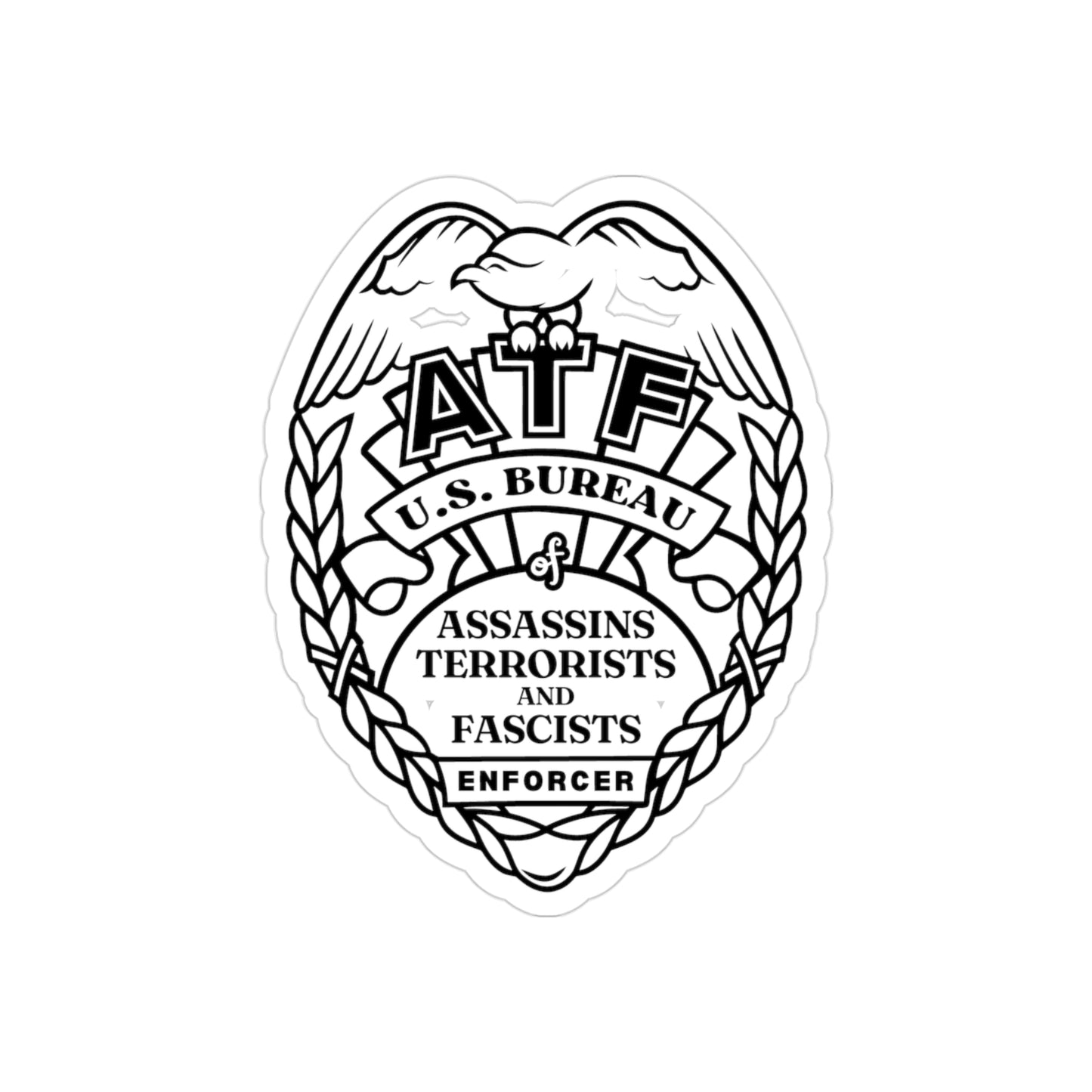 ATF! Transparent Outdoor Stickers, Die-Cut, 1pcs