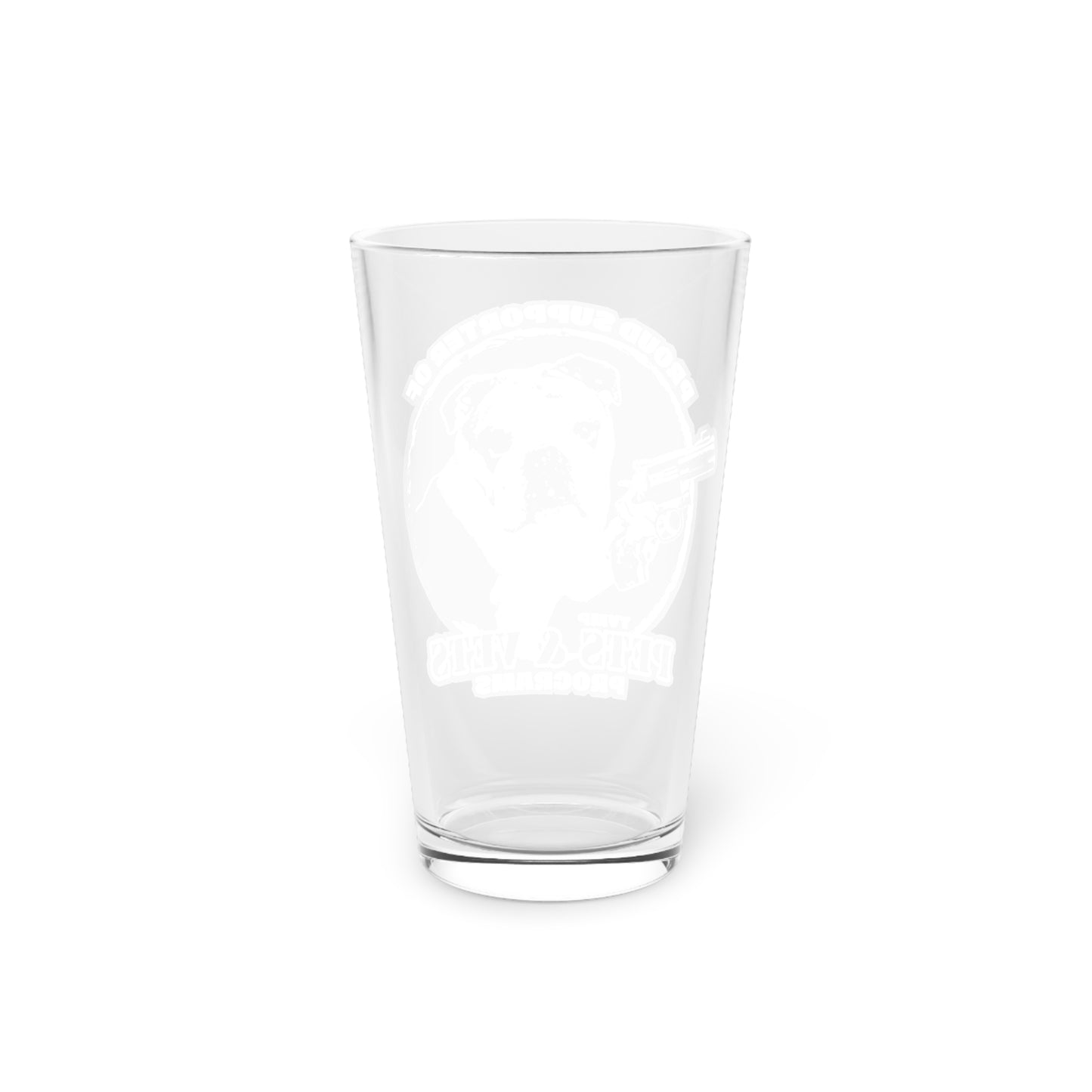 Pets & Vets Supporter! Pint Glass, 16oz