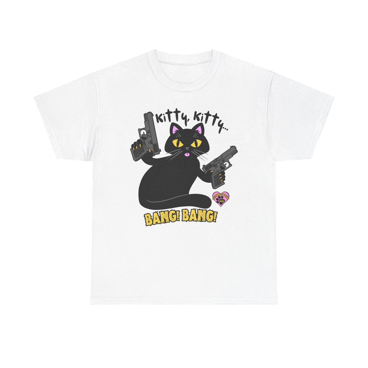 (FFF) Kitty, Kitty Bang, Bang! Unisex Heavy Cotton Tee