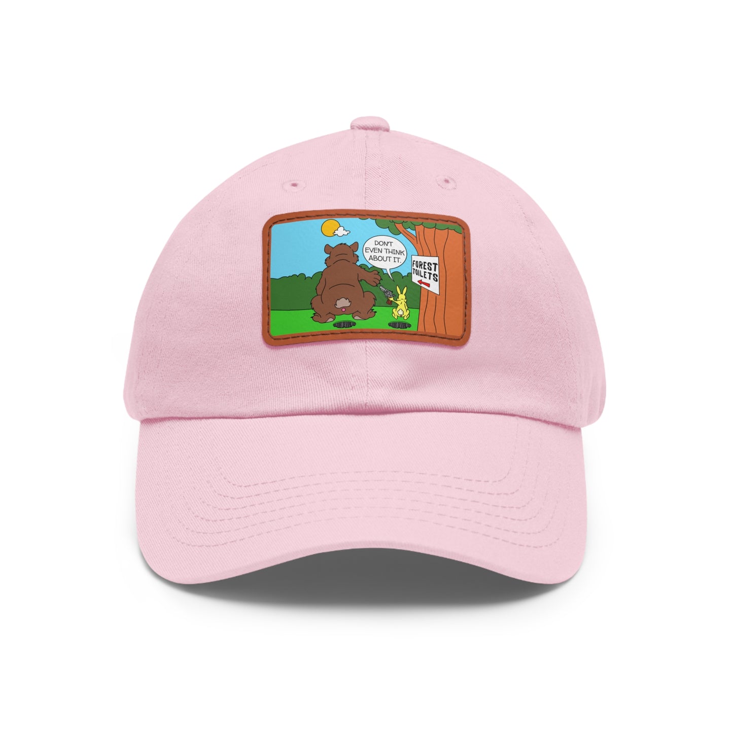 Bear & Rabbit Business! Dad Hat with Leather Patch (Rectangle)