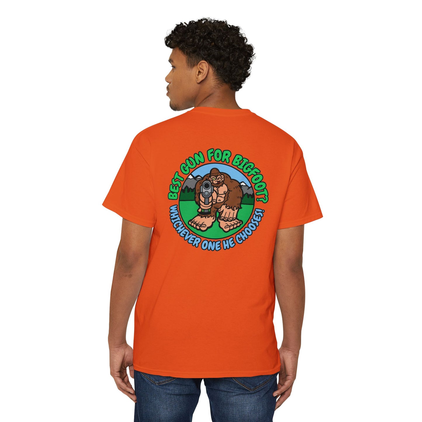 Best Gun for Bigfoot! - Unisex Heavy Cotton Pocket Tee