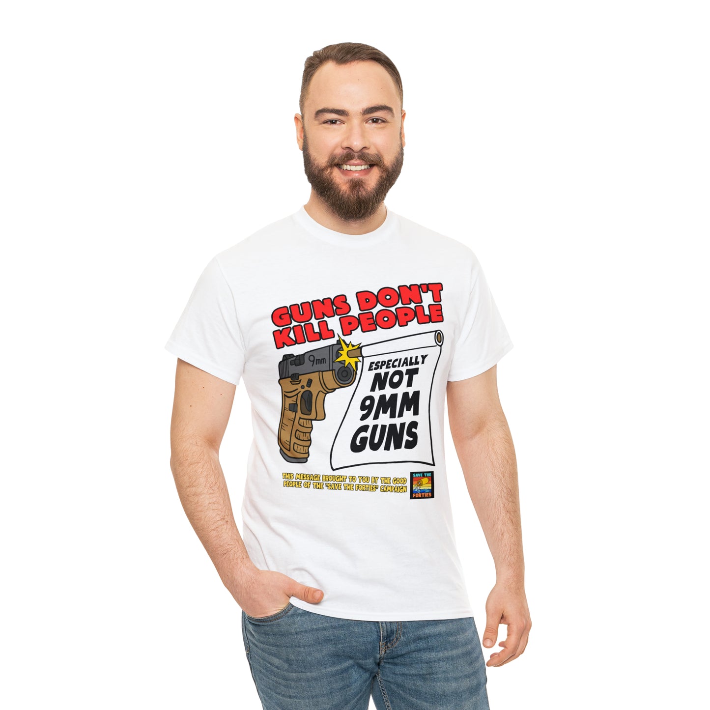 Guns Don't Kill Unisex Heavy Cotton Tee