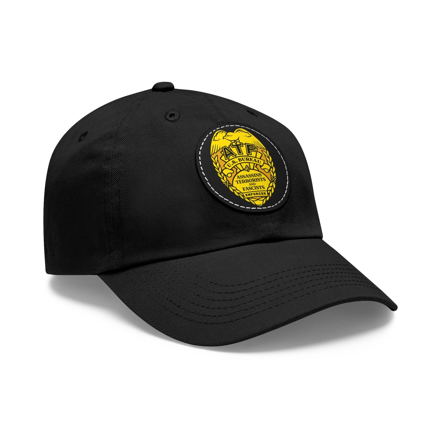 ATF! Dad Hat with Leather Patch (Round)