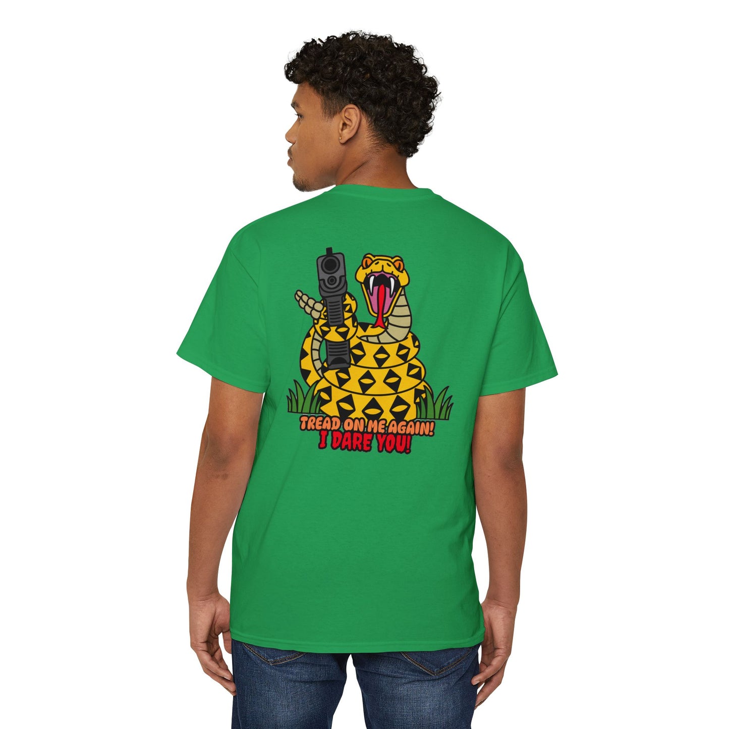 Tread On Me Again! I Dare You! heavy Pocket Tee