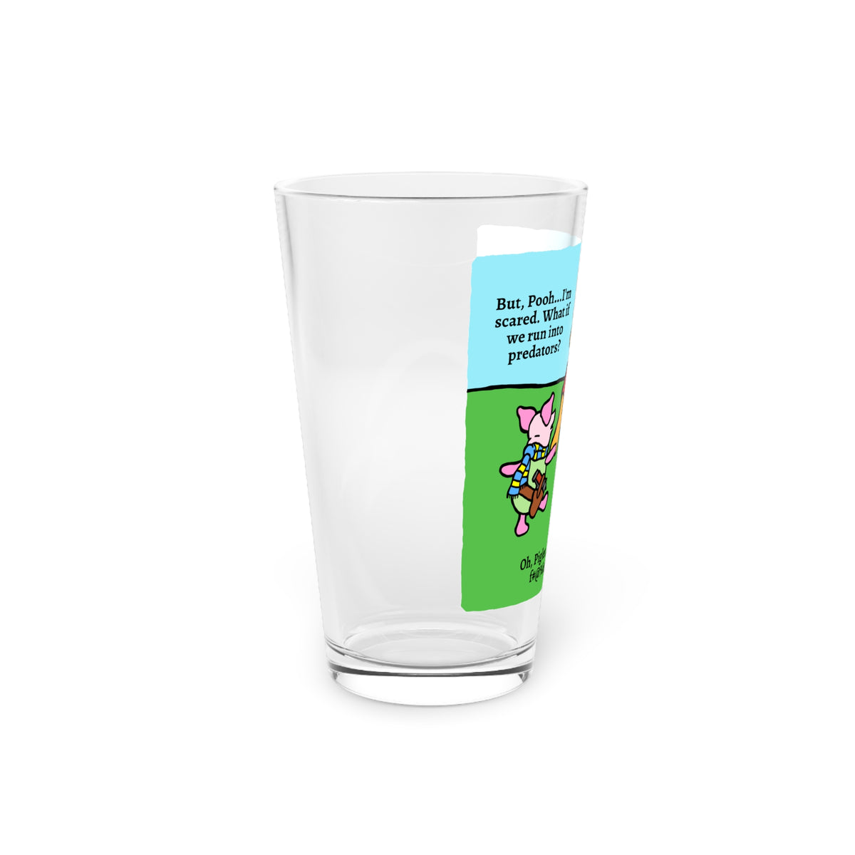 Pew & Piglet! Pint Glass, 16oz