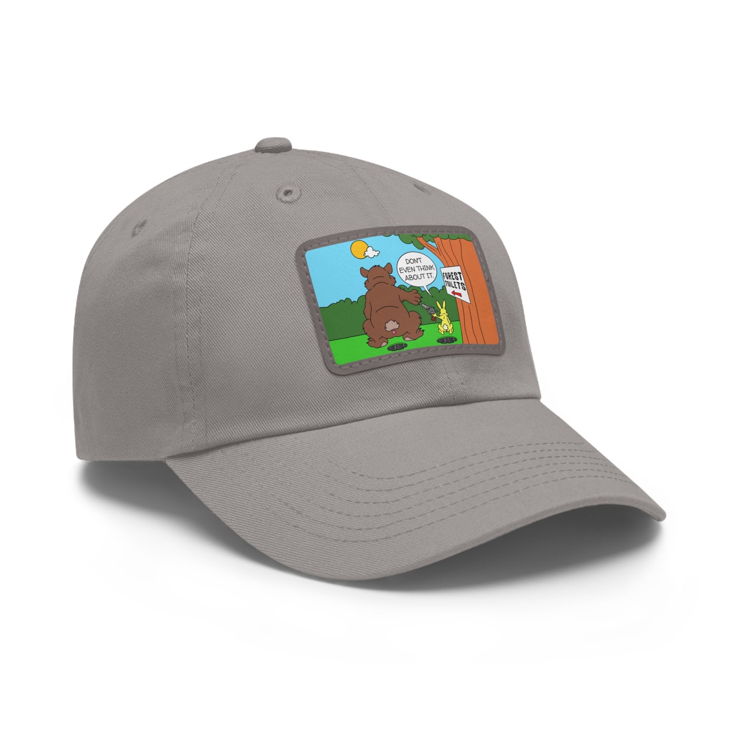 Bear & Rabbit Business! Dad Hat with Leather Patch (Rectangle)