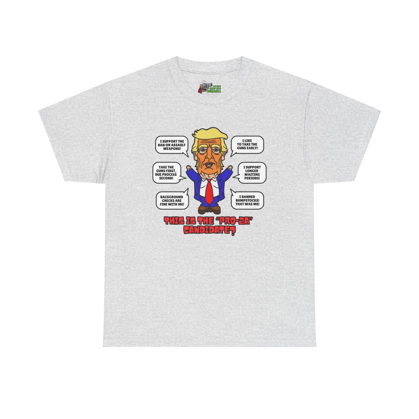 Trump on Guns! Unisex Heavy Cotton Tee