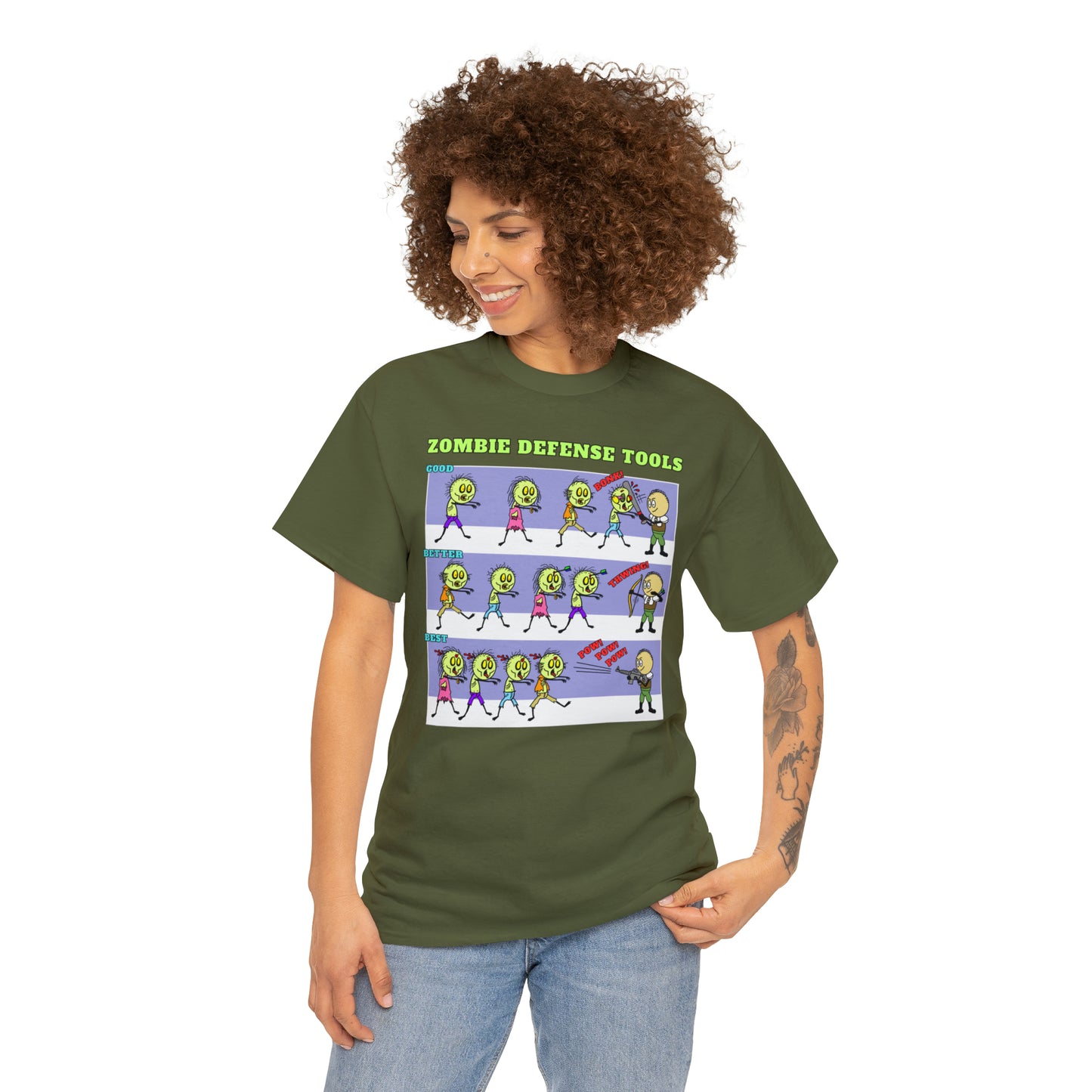 Zombie Defense Tools Unisex Heavy Cotton Tee