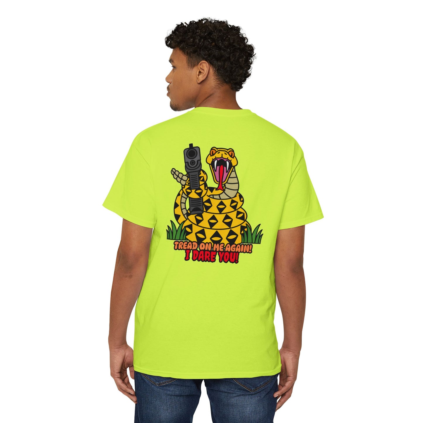 Tread On Me Again! I Dare You! heavy Pocket Tee