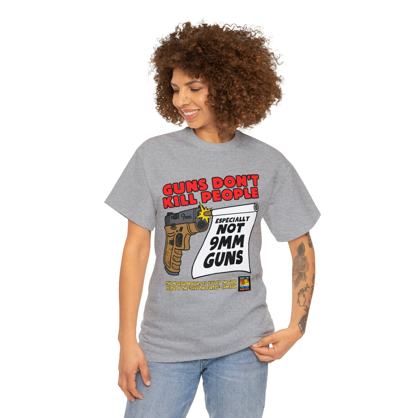 Guns Don't Kill Unisex Heavy Cotton Tee