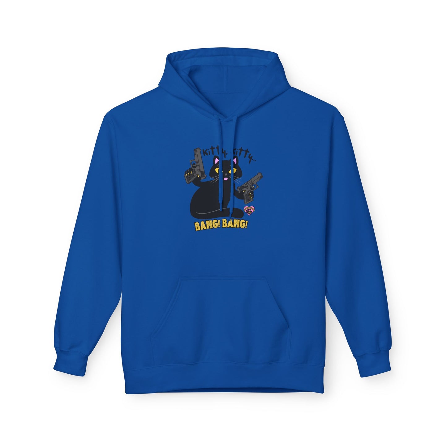 Kitty, Kitty, Bang, Bang! Unisex Midweight Softstyle Fleece Hoodie
