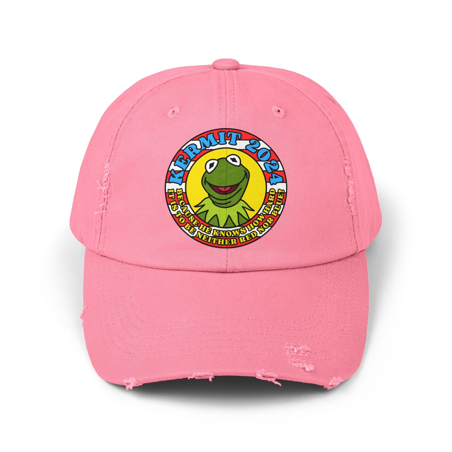 Kermit 2024! Unisex Distressed Cap