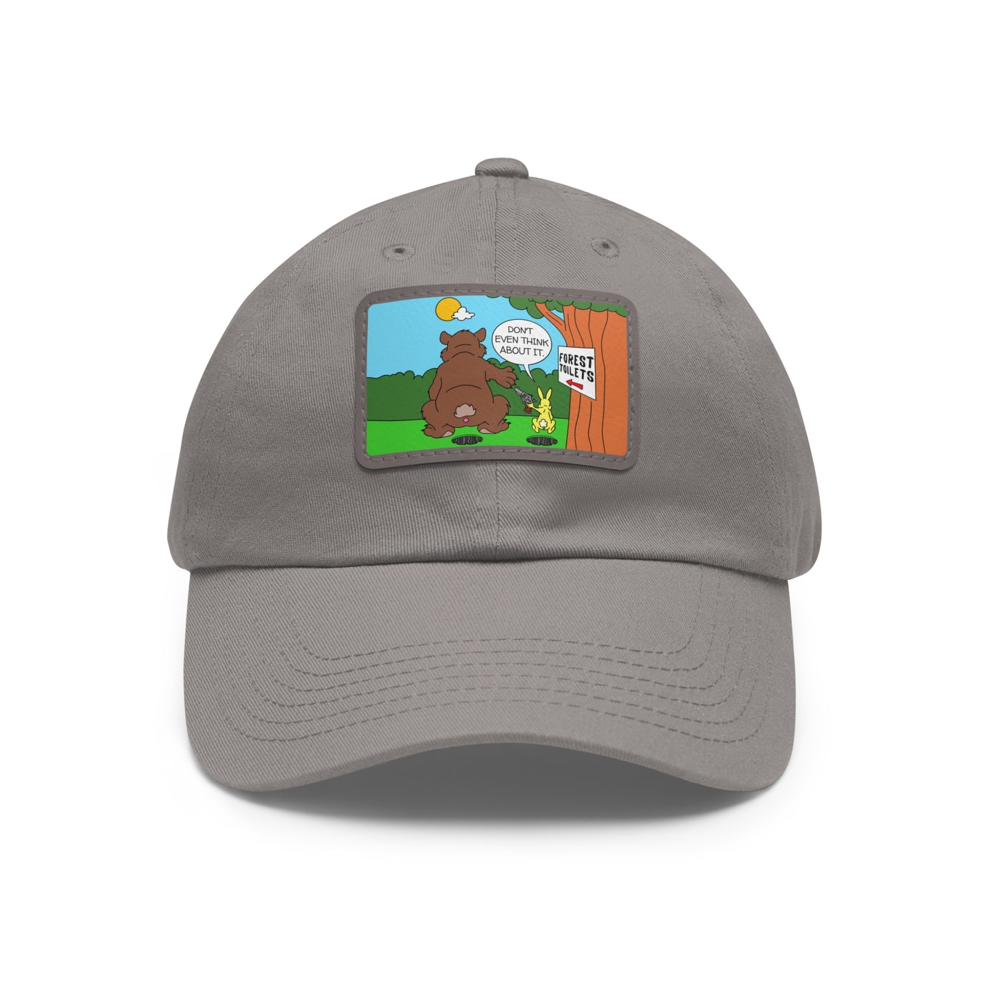 Bear & Rabbit Business! Dad Hat with Leather Patch (Rectangle)