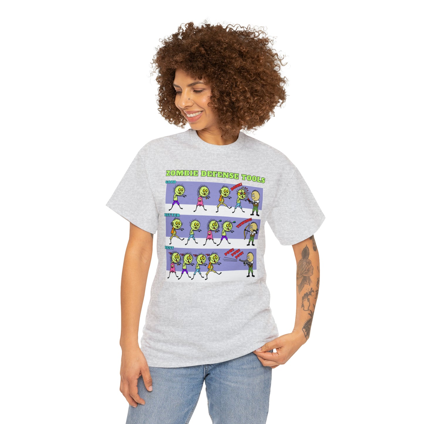 Zombie Defense Tools Unisex Heavy Cotton Tee