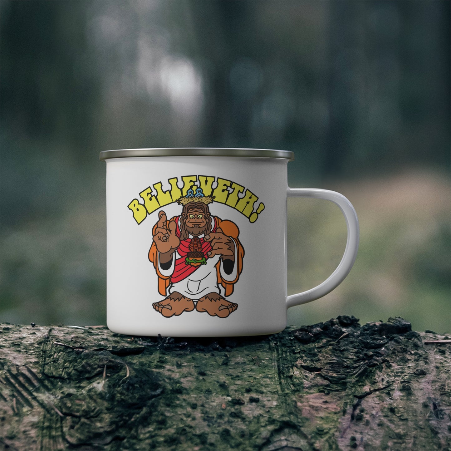 Believeth! Enamel Camping Mug