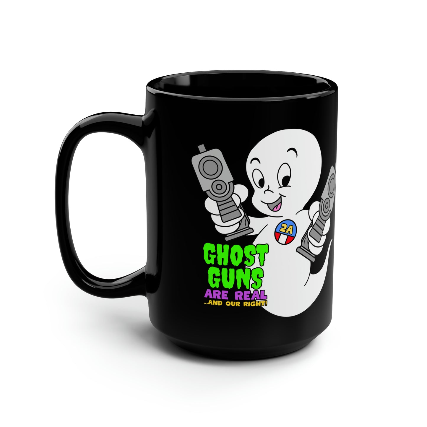 Ghost Guns R Real! Black Mug, 15oz