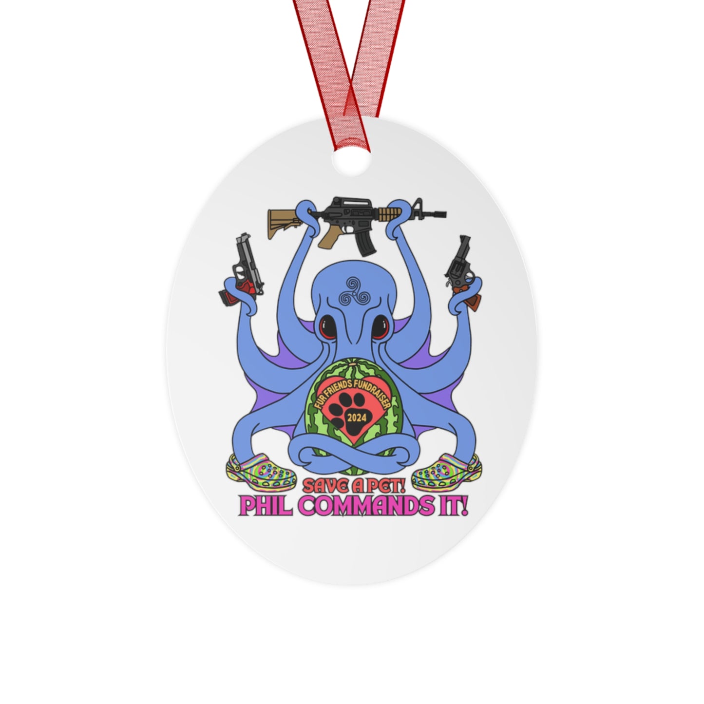 Phil Commands It! (FFF) Metal Ornaments