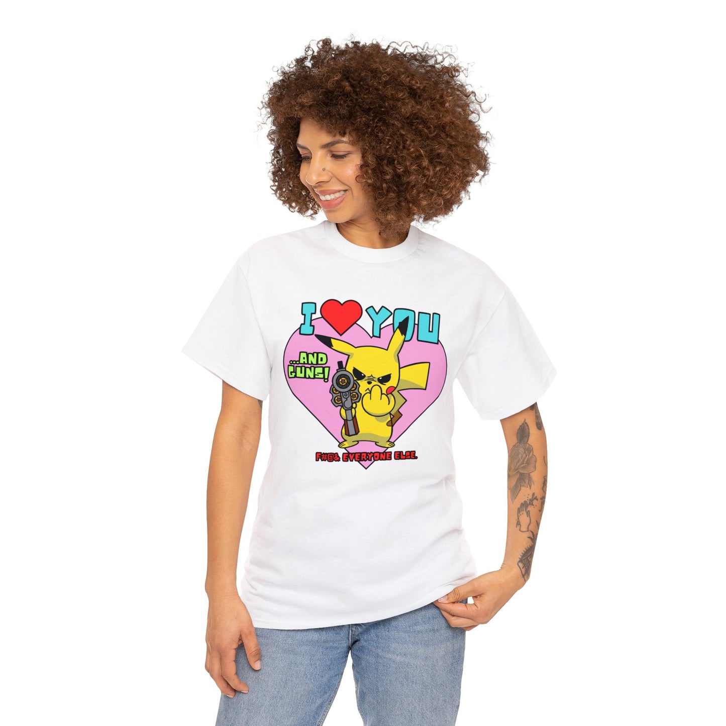 I Love You & Guns! Unisex Heavy Cotton Tee