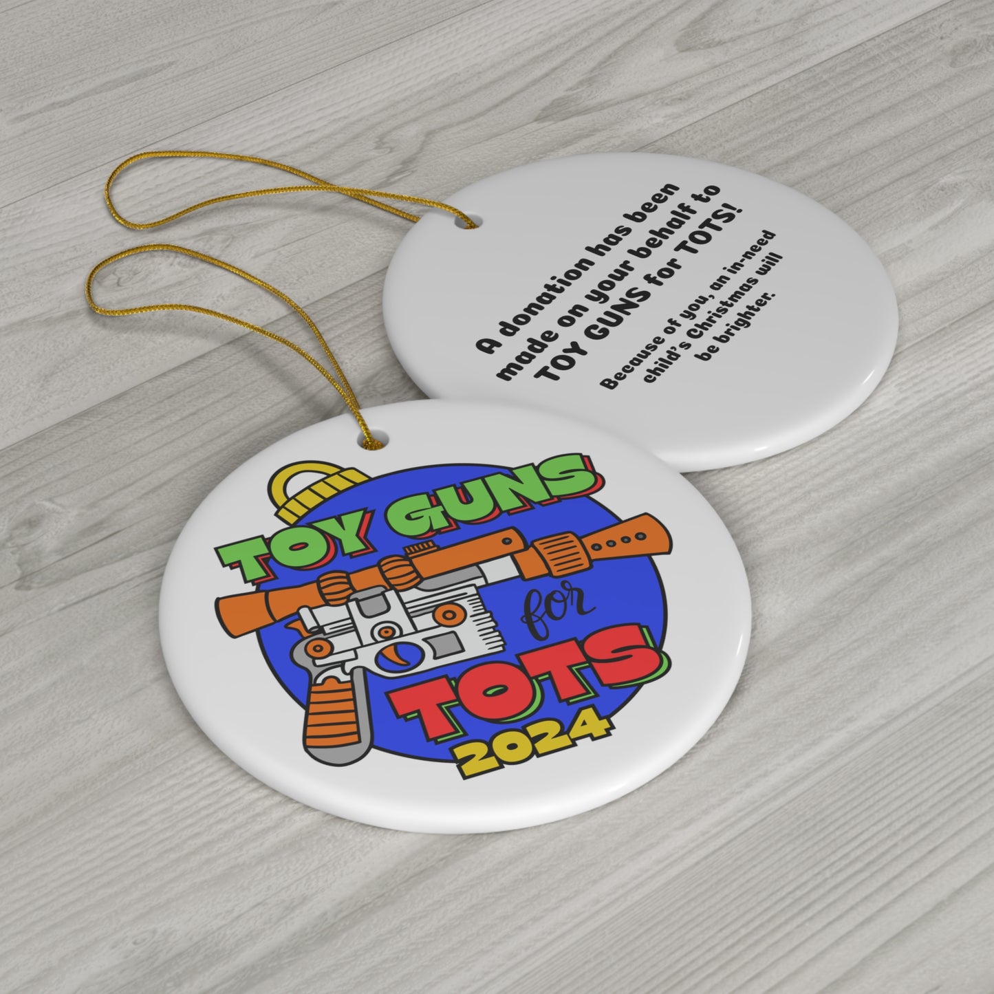 TG4T Donations Gift Ceramic Ornament, 1-Pack