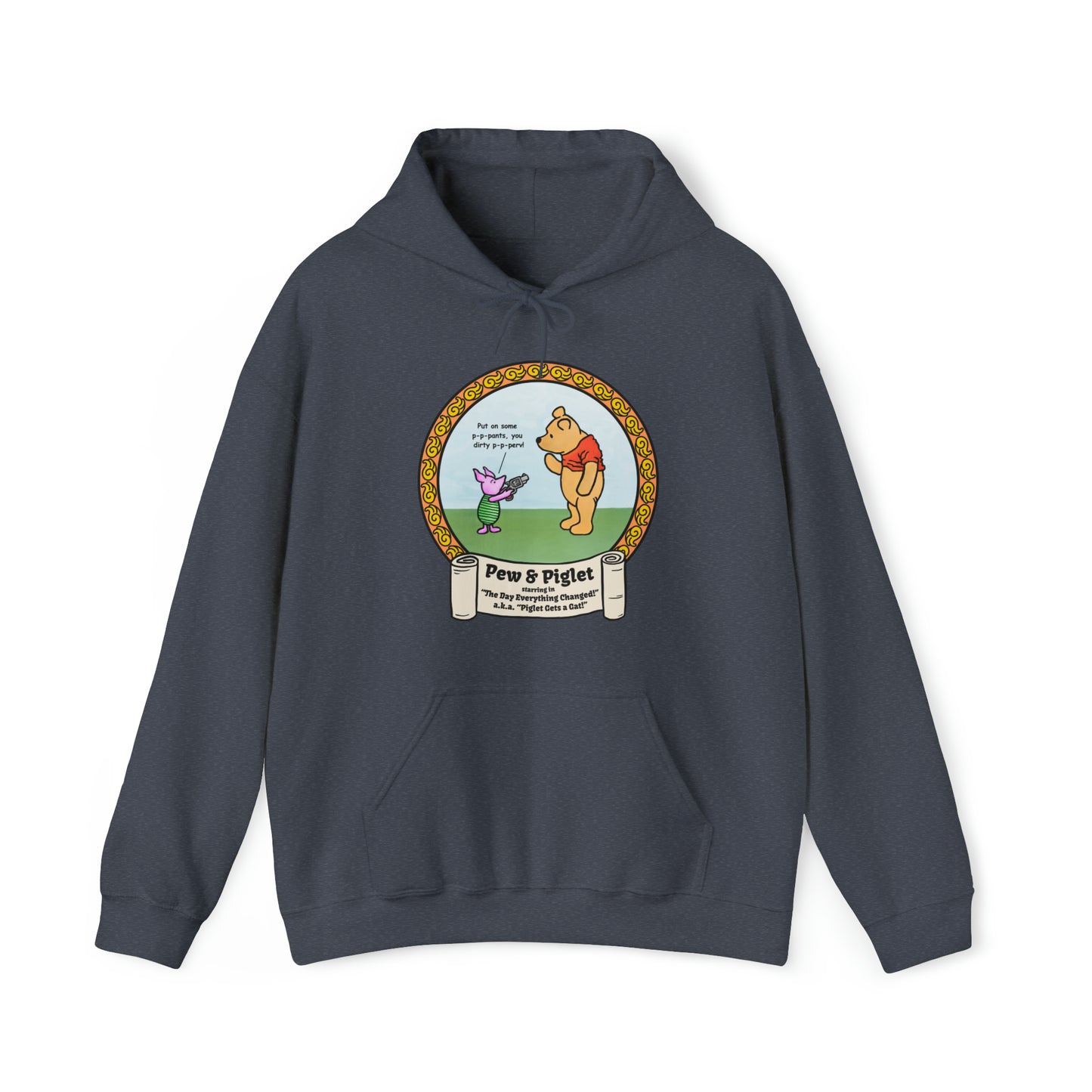 Piglet Gets a Gat! Unisex Heavy Blend™ Hooded Sweatshirt