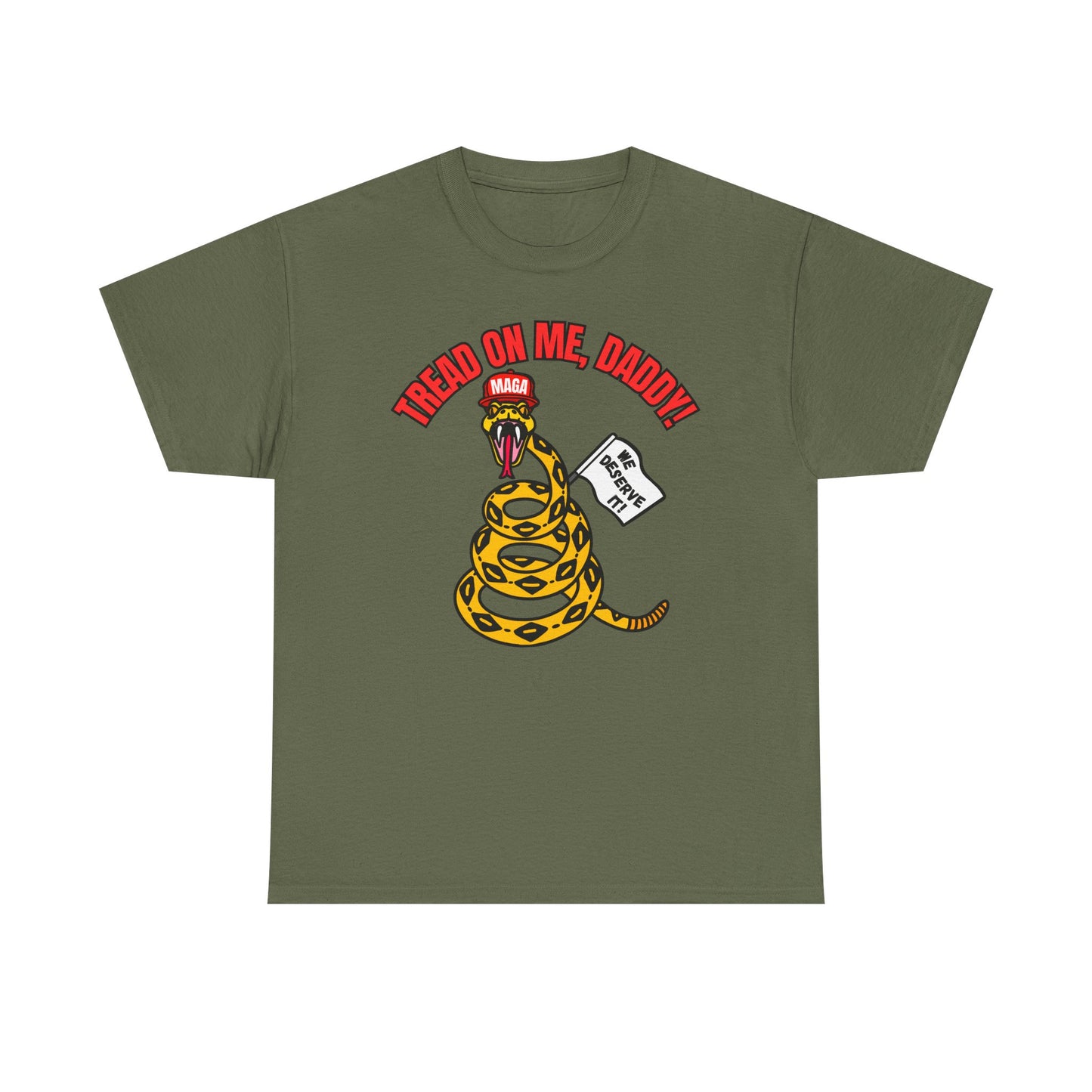 2-Sided MAGA "Tread On Me/Spit In My Mouth!"" Unisex Heavy Cotton Tee