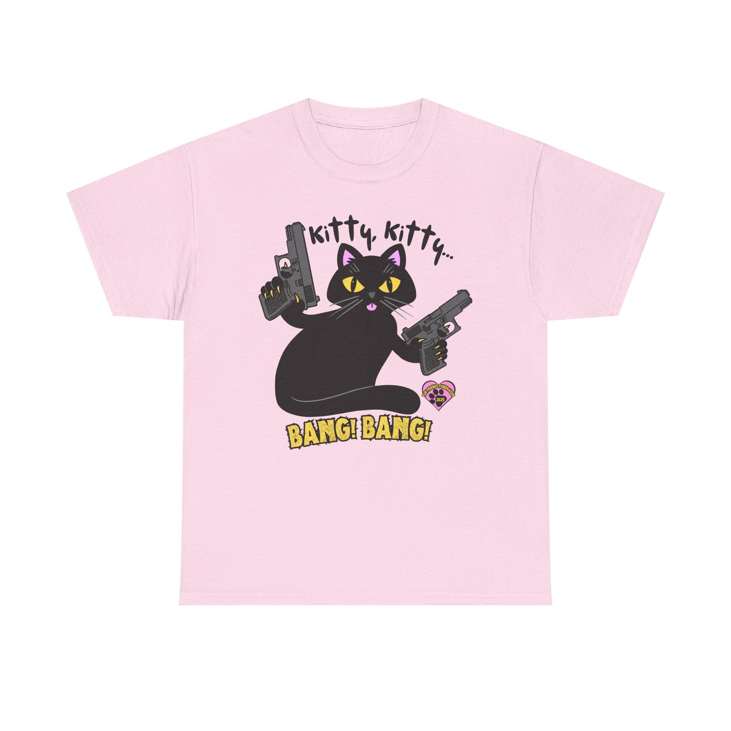 (FFF) Kitty, Kitty Bang, Bang! Unisex Heavy Cotton Tee
