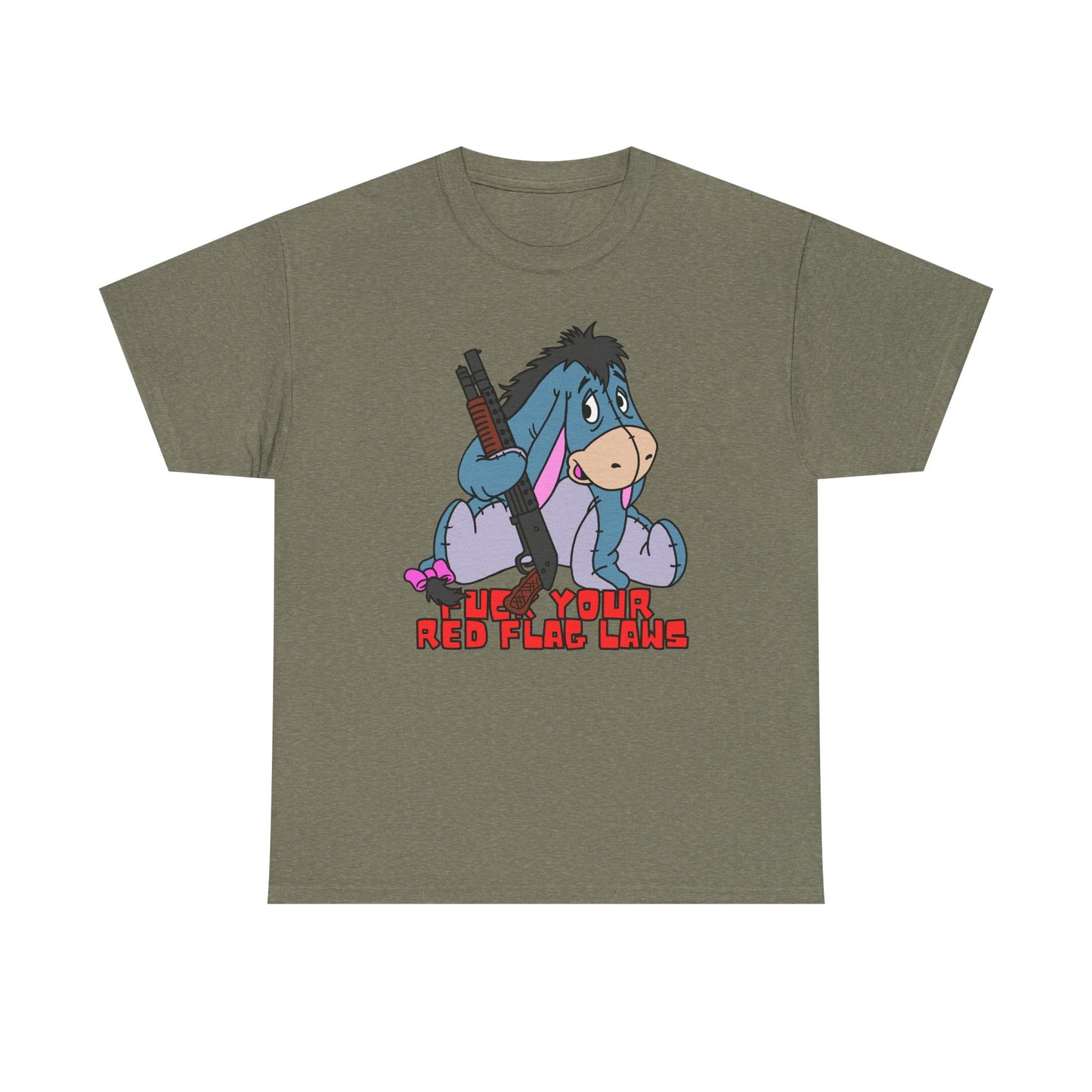 Eeyore Red Flag Laws! Unisex Heavy Cotton Tee - Fun and Unique Graphic Shirt