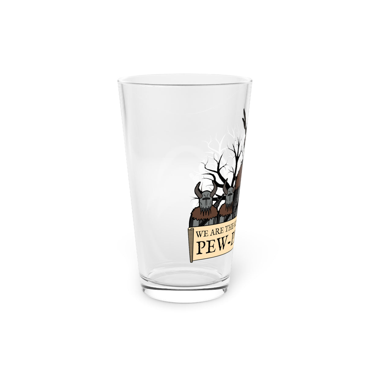 Knights of Pew! Pint Glass, 16oz